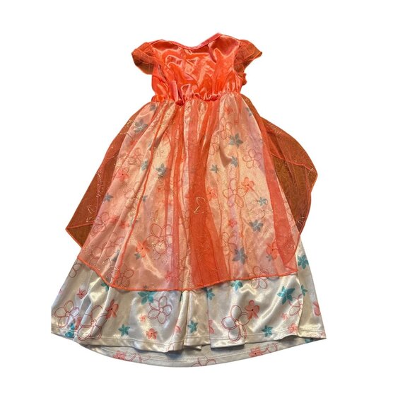 Disney Moana 2 Girls Costume Dress 5T Flame Resistant Satin & Sheer Overlay Oran - Picture 5 of 8